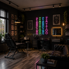 Vinyuup Piercing Tattoo- Dekoratif Neon Led Yazı Tabela