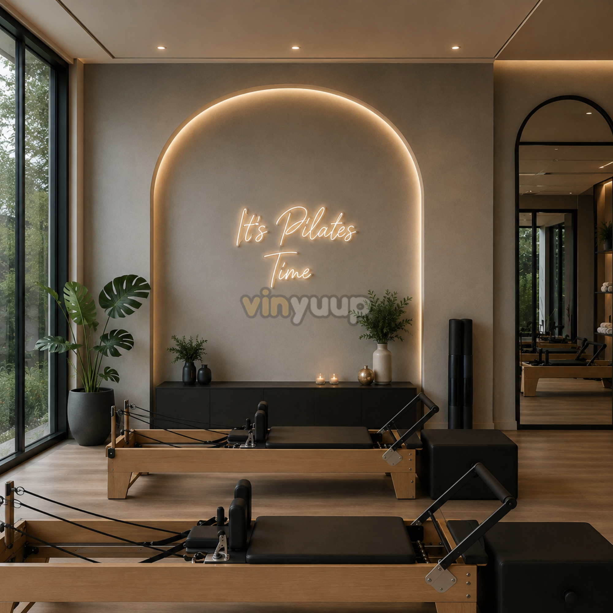 Vinyuup Its Pilates Time - Dekoratif Neon Led Yazı Tabela