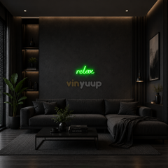Vinyuup Relax V1 - Dekoratif Neon Led Yazı Tabela