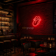 Vinyuup Rolling Stone - Dekoratif Neon Led Yazı Tabela