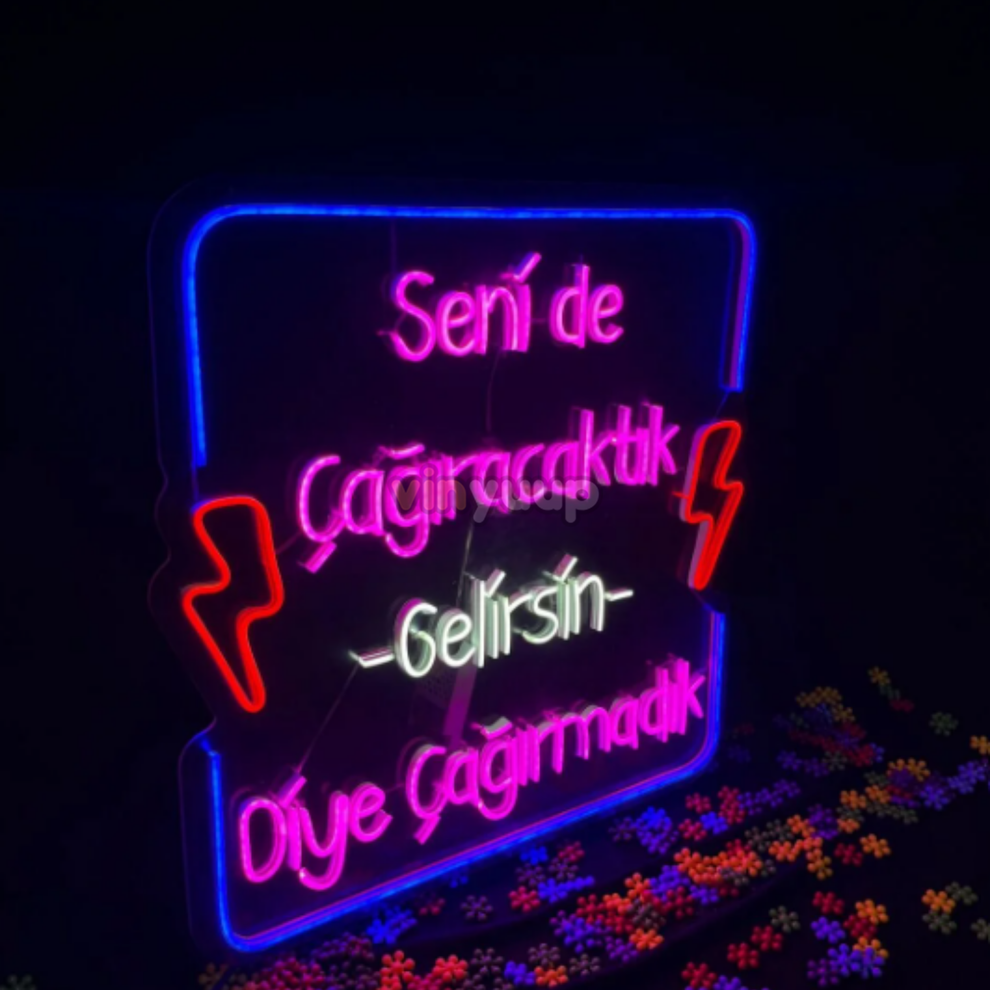Vinyuup Seni De Çağıracaktık V1 - Dekoratif Neon Led Yazı Tabela