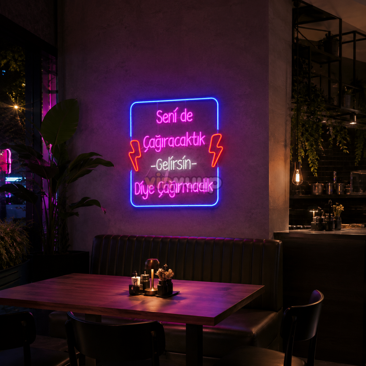 Vinyuup Seni De Çağıracaktık V1 - Dekoratif Neon Led Yazı Tabela