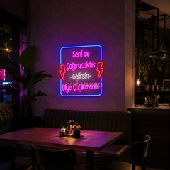 Vinyuup Seni De Çağıracaktık V1 - Dekoratif Neon Led Yazı Tabela