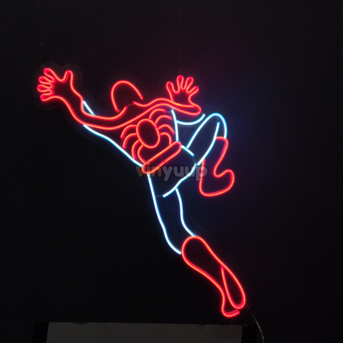 Vinyuup Spiderman Örümcek Adam - Dekoratif Neon Led Yazı Tabela