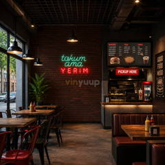 Vinyuup Tokum Ama Yerim - Dekoratif Neon Led Yazı Tabela