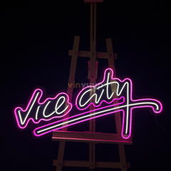 Vinyuup Vice City - Dekoratif Neon Led Yazı Tabela