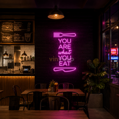 Vinyuup You Are What You Eat - Dekoratif Neon Led Yazı Tabela