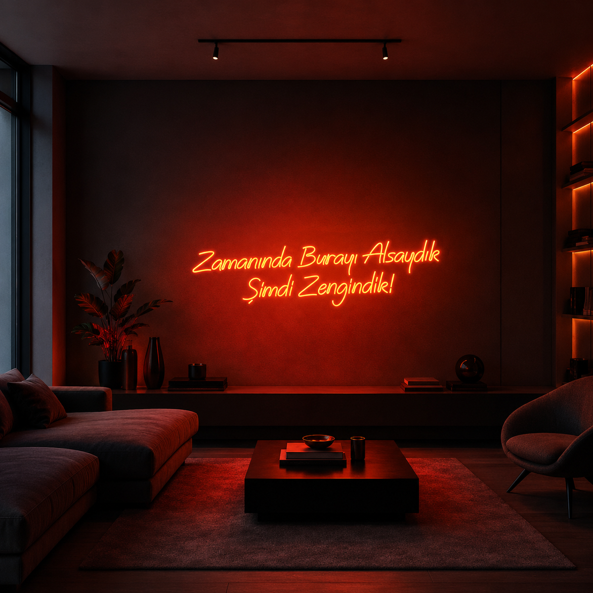 Vinyuup Zamanında Burayı Alsaydık Şimdi Zengindik - Dekoratif Neon Led Yazı Tabela