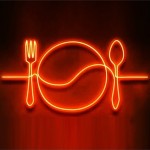 Tabak Çatal Ve Kaşık Neon Led Işıklı Tablo