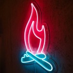 Ateş Neon Led Işıklı Tablo