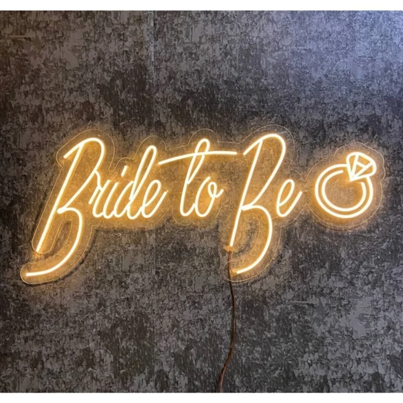 Bride To Be Yüzüklü Neon Led Işıklı Tablo