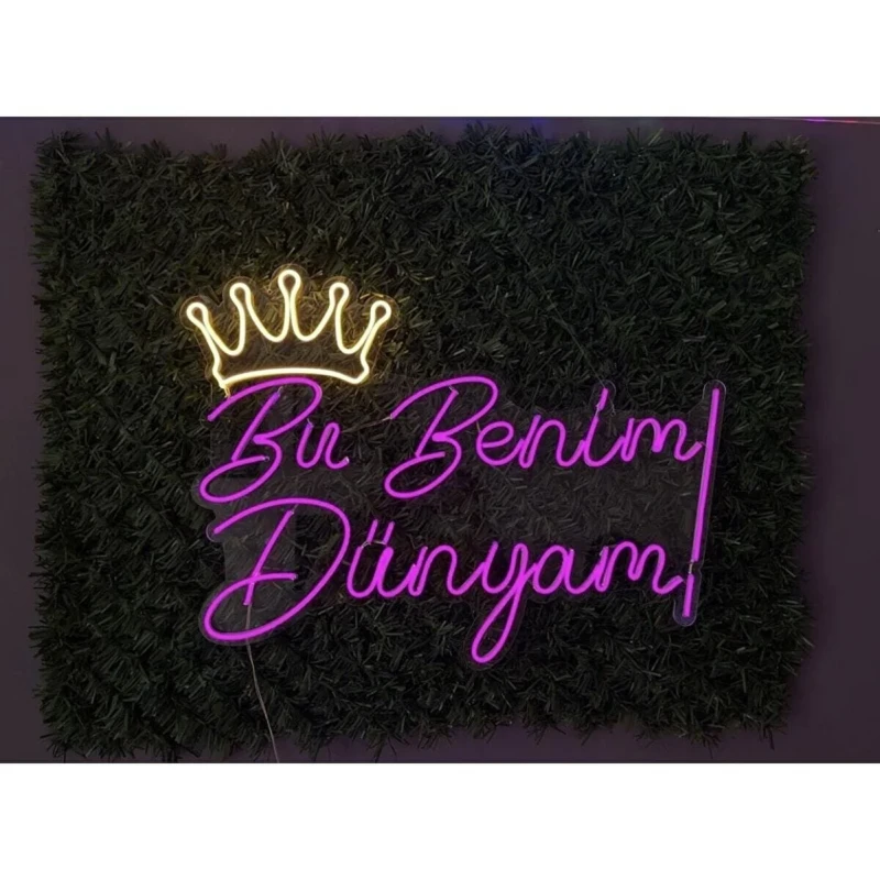 Bu Benim Dünyam Neon Led Işıklı Tablo