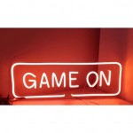 Game On Yazısı Neon Led Işıklı Tablo