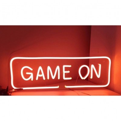 Game On Yazısı Neon Led Işıklı Tablo