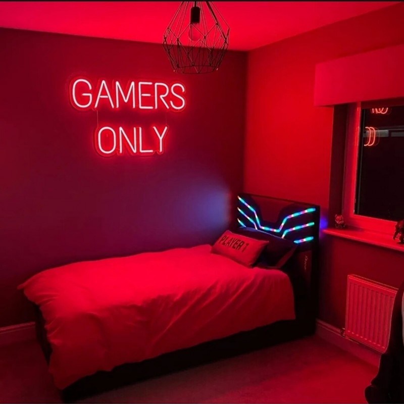 Gamers Only Neon Led Işıklı Tablo