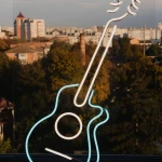 Gitar Neon Led Işıklı Tablo