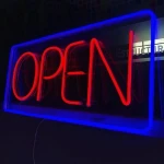 Open Yazılı Neon Led Işıklı Tablo