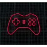 Playstation Joystick Kol Neon Led Işıklı Tablo