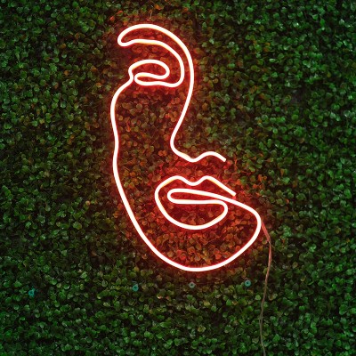 RGB Estetik Yüz Neon Led Işıklı Tablo