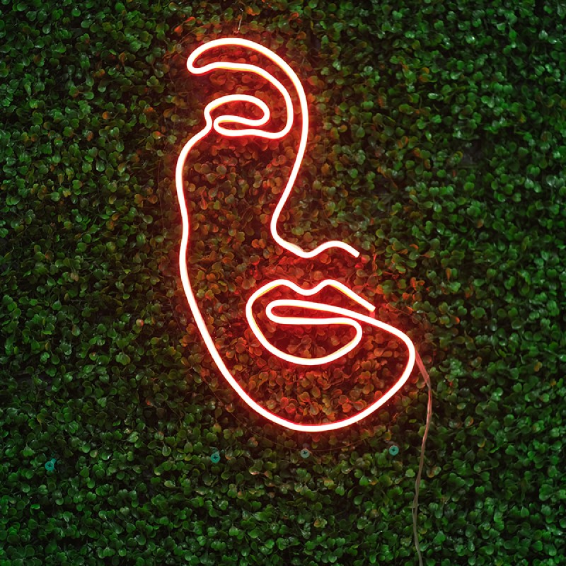 RGB Estetik Yüz Neon Led Işıklı Tablo