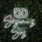 Sözümüz Söz Yazılı Neon Led Işıklı Tablo