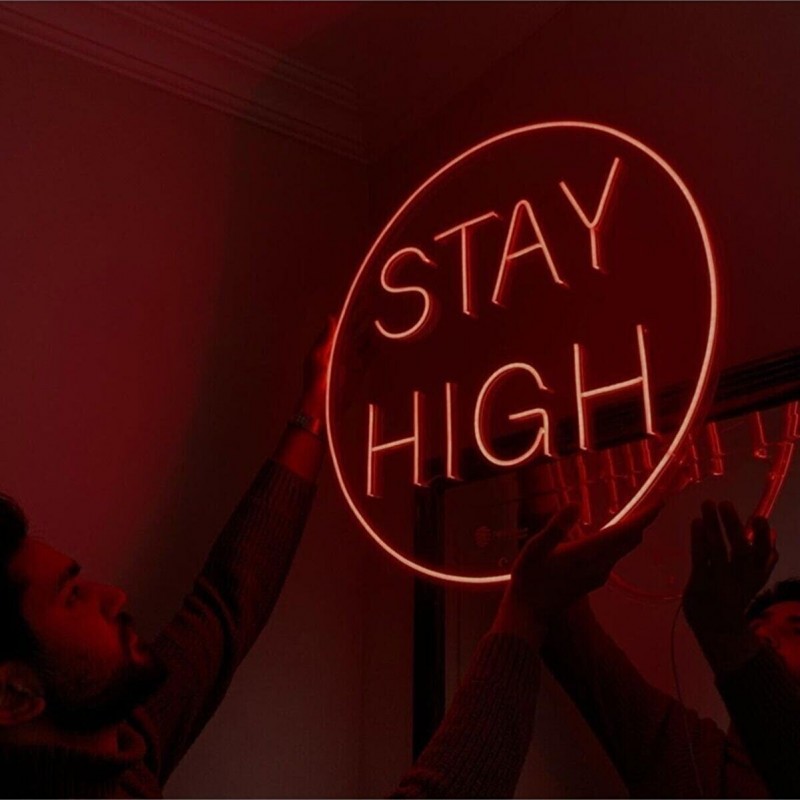Stay High Özelikli Neon Led Işıklı Tablo