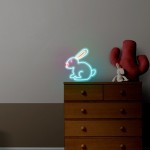 Tavşan Masaüstü Neon Led Işıklı Tablo