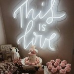This Is Love Yazısı Neon Led Işıklı Tablo