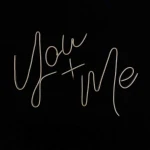 You + Me Yazılı Neon Led Işıklı Tablo