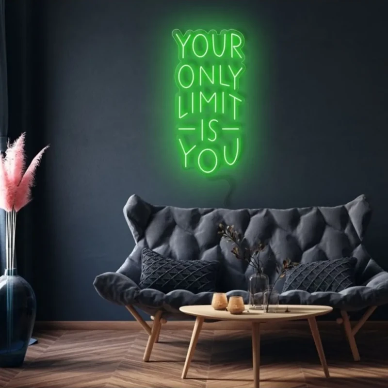 Your Only Limit Is You Neon Led Işıklı Tablo