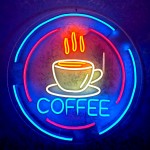 Coffee Neon Led Işıklı Tablo