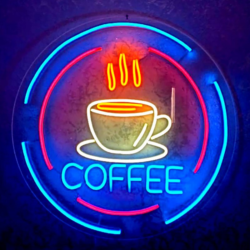 Coffee Neon Led Işıklı Tablo