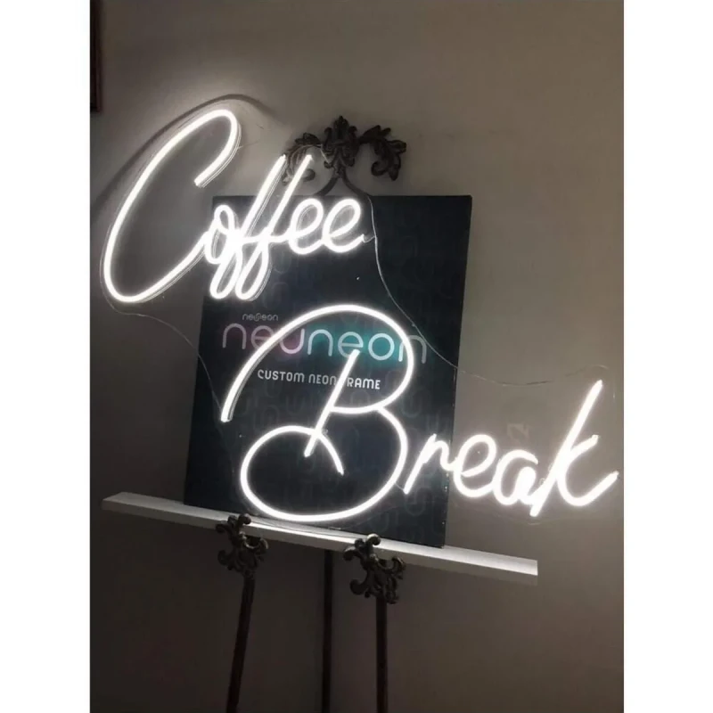 Coffee Break Neon Led Işıklı Tablo