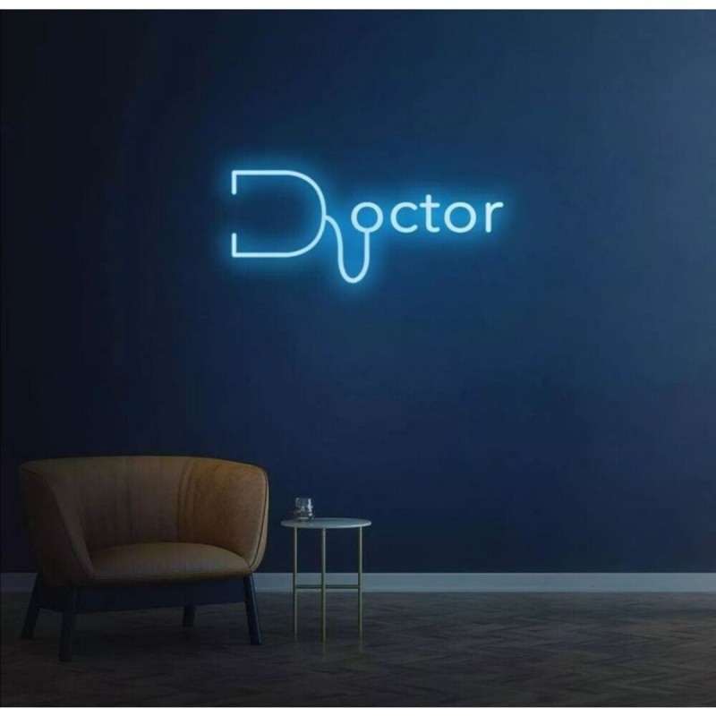 Doctor Yazılı Neon Led Işıklı Tablo