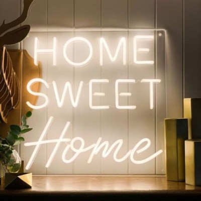 Home Sweet Home Neon Led Işıklı Tablo