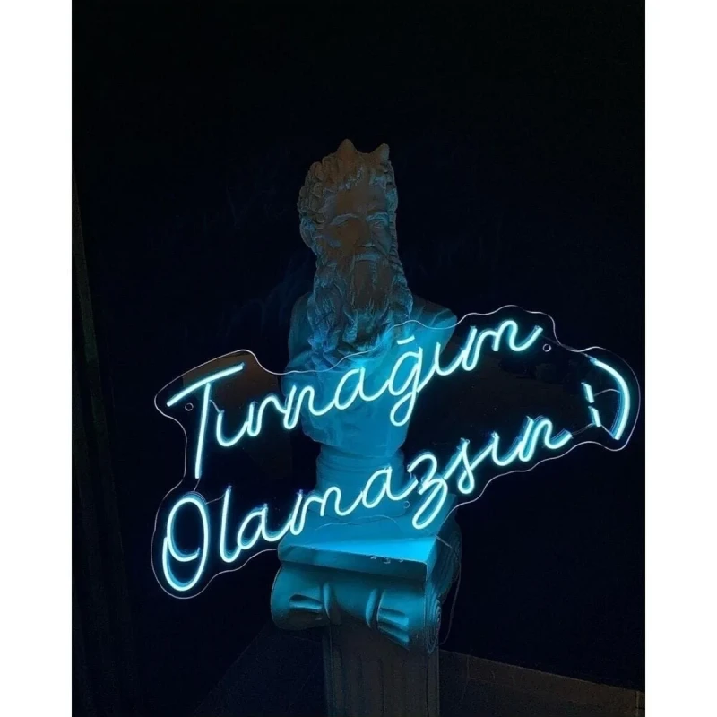 Tırnağım Olamazsın Yazılı Neon Led Işıklı Tablo